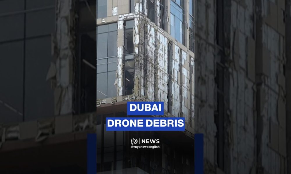 Dubai finance hub building hit by intercepted drone debris
