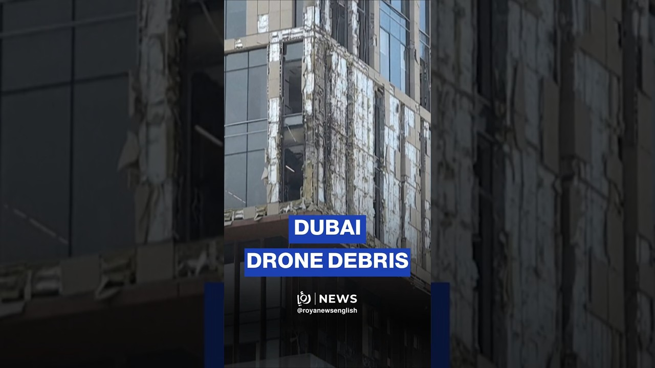 Dubai finance hub building hit by intercepted drone debris