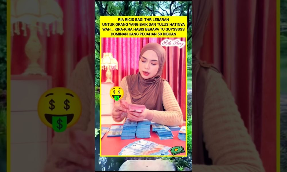 RIA RICIS BAGI THR BUAT ORANG TERTENTU #youtubeshort #riaricisbagiTHR #money #moneymindset #uangasli