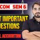 TYBCom Sem 6 Financial Accounting Most Important Questions | Mumbai University | 2026 | Shubham Sir