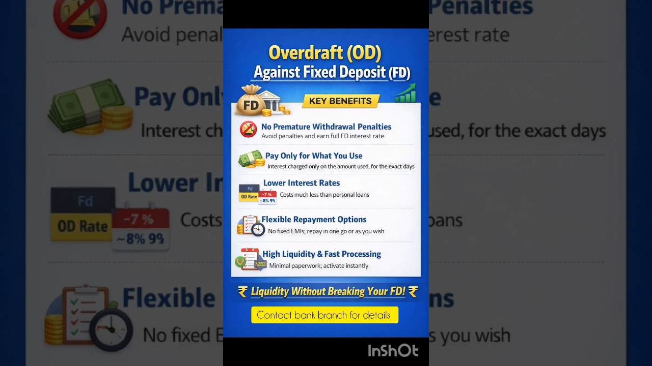 Overdraft Against FDs#Finance options#Benefits #trending