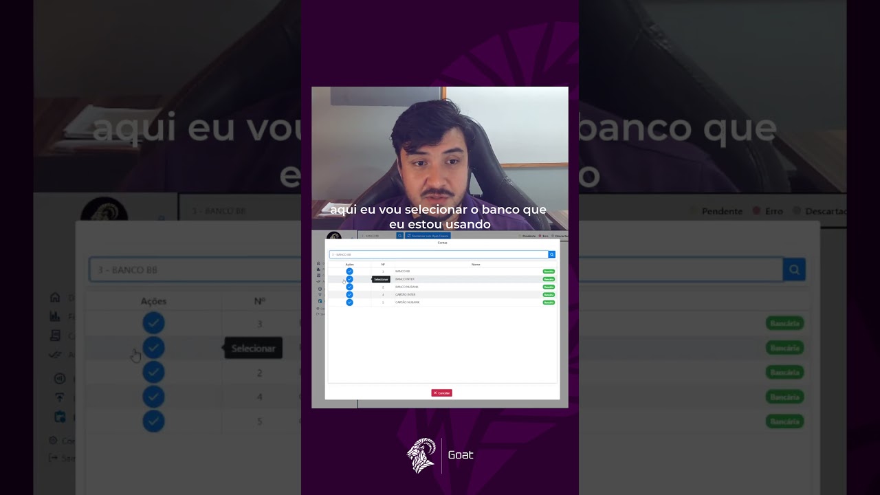 Part 1 Funcionalidade Sistema Goat Ibex (Open Finance) #openfinance #vendas #erp #estoque #finance