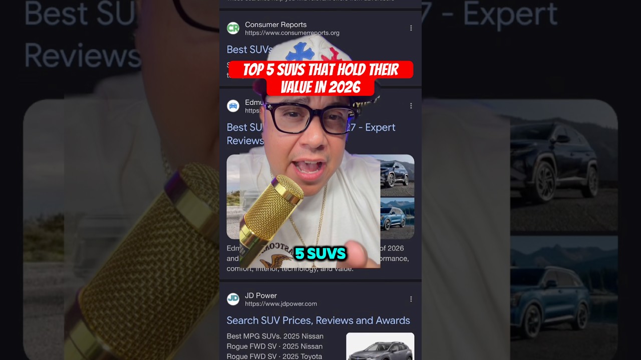 Top 5 SUVs That Hold Their Value! #shorts #money #finance #carbuying #cars #carbuyingtips #credittip