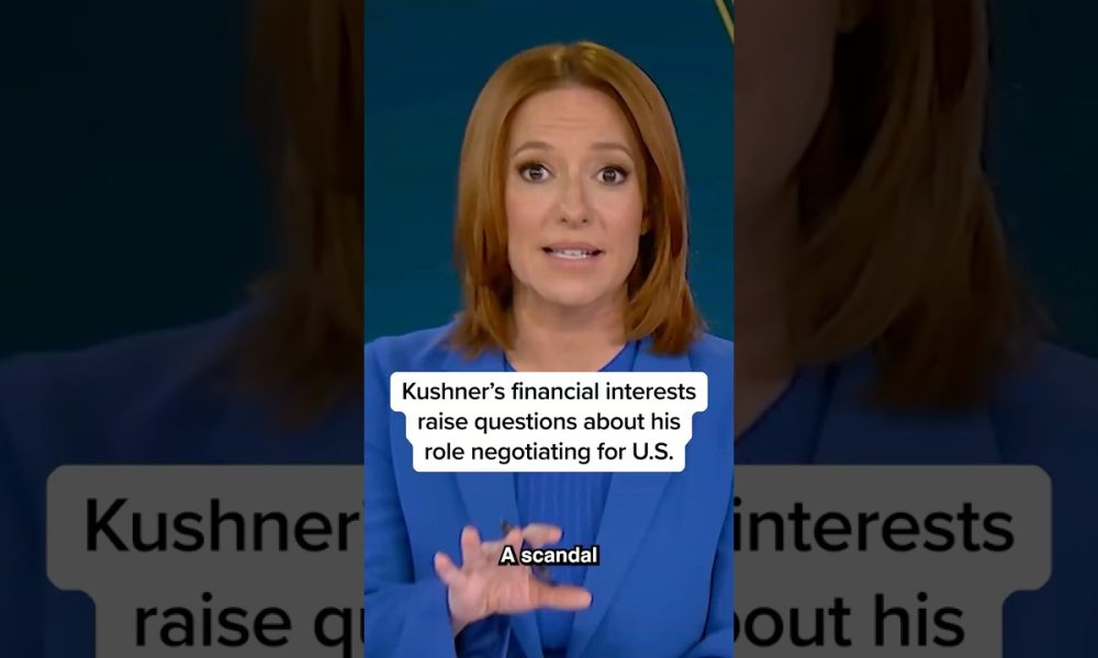 Kushner's financial interests raise questions about his role negotiating for U.S.