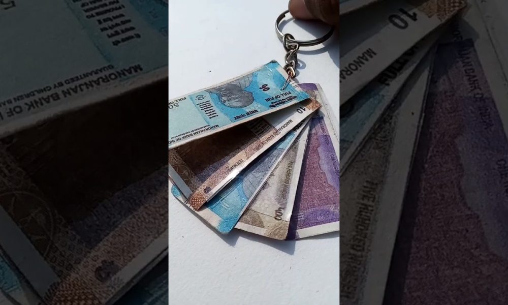 keychain from fake money #keychain #diy #craft #handmade #shorts #youtubeshorts
