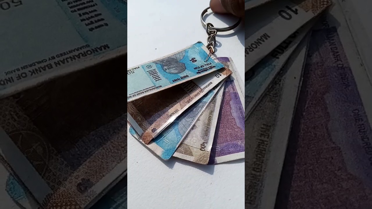 keychain from fake money #keychain #diy #craft #handmade #shorts #youtubeshorts
