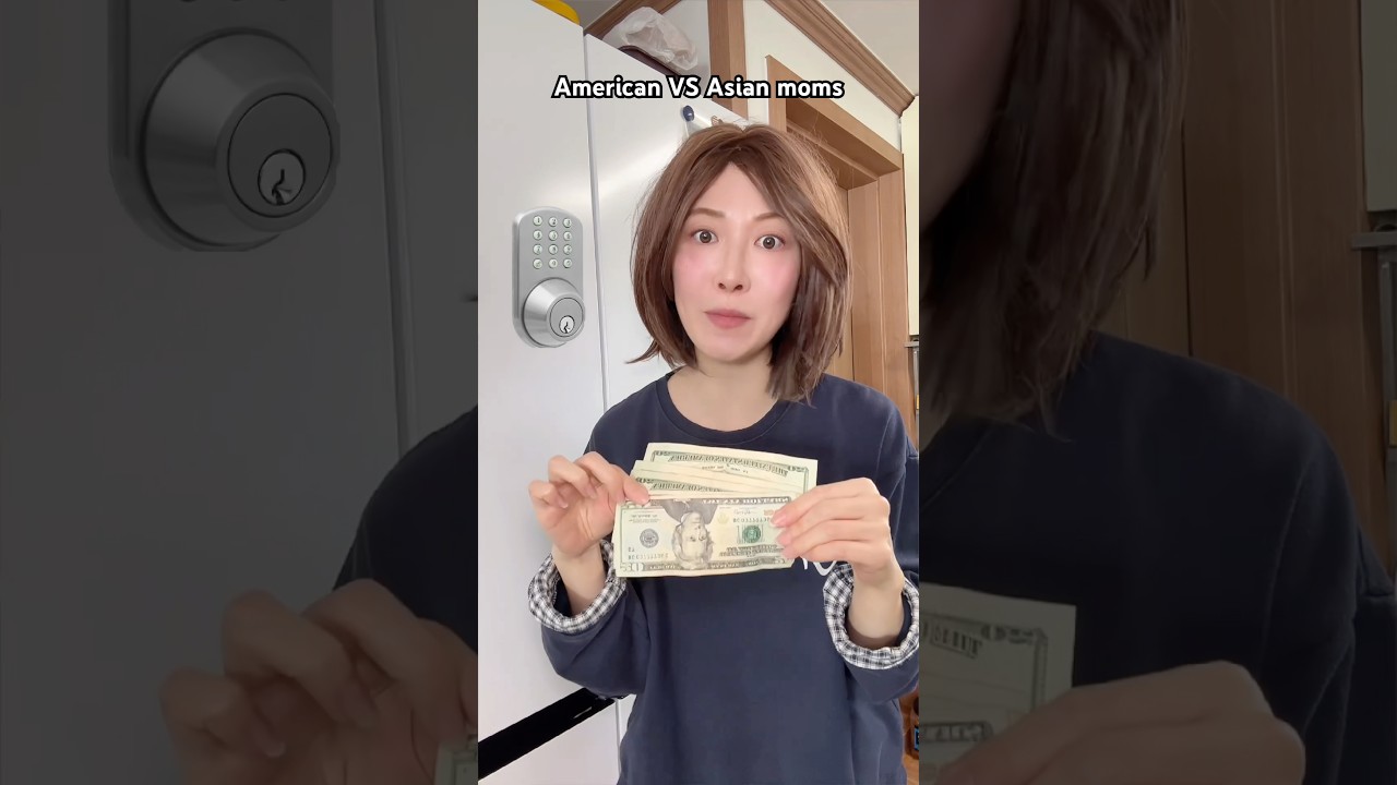 Moms teaching budgeting in America VS Asia #moms #kids #money #parenting #budget #savings #shorts
