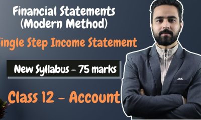Financial Statements (Modern Method) || Class 12 Account || Single Step Income Statement - Gurubaa
