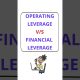 Operating and Financial Leverage | Difference | Dr.Shuchi #financialmanagement #leverage