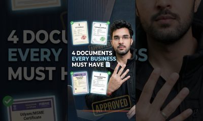 4 Documents Every Business Must Have? #finance #money #business #gkindia #basicgyaan