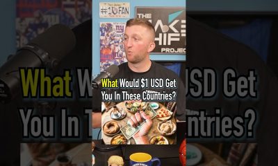 HOW FAR Can $1 Get You Around The WORLD!? #shorts #money #travel #foodie #geography