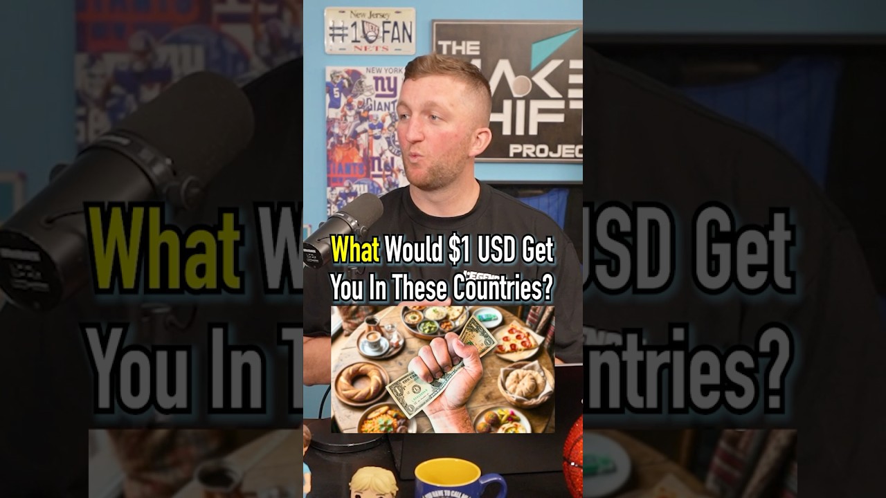 HOW FAR Can $1 Get You Around The WORLD!? #shorts #money #travel #foodie #geography