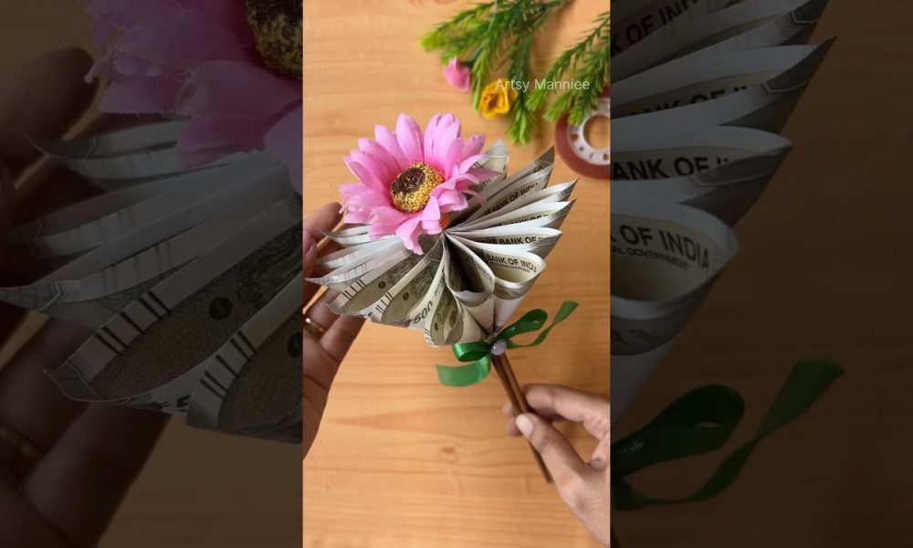 Easy Money Bouquet #diycrafts #easycraft #howtomakebouquet #shorts
