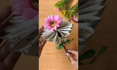 Easy Money Bouquet #diycrafts #easycraft #howtomakebouquet #shorts