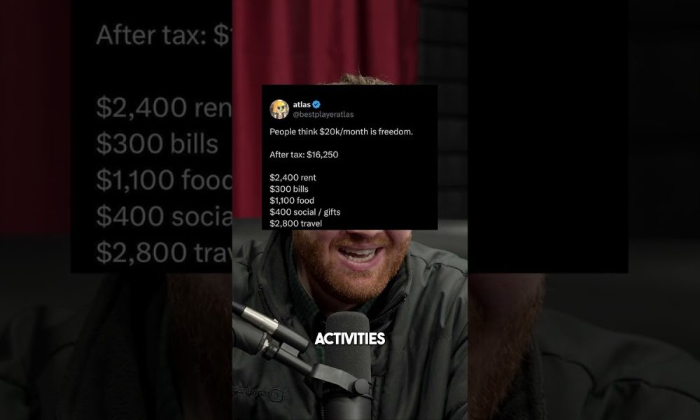 Why $20,000 a month is not financial freedom