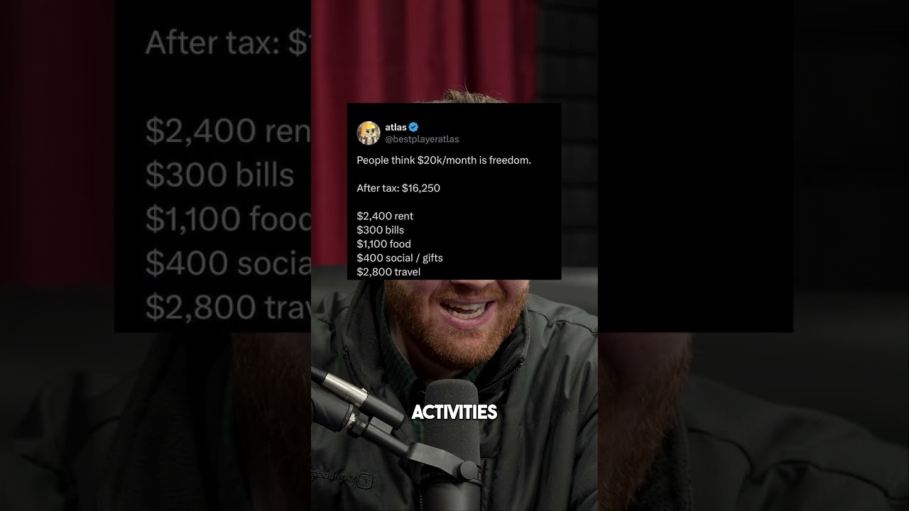 Why $20,000 a month is not financial freedom