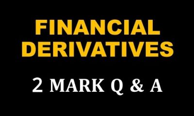 FINANCIAL DERIVATIVES | 2 MARKS QUESTIONS AND ANSWERS | CALICUT UNIVERSITY BCOM FINANCE SIXTH SEM