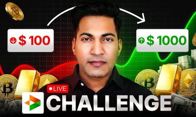 100$ TO 1000$ Challenge | DAY 04 | Crypto and Gold Live Trading