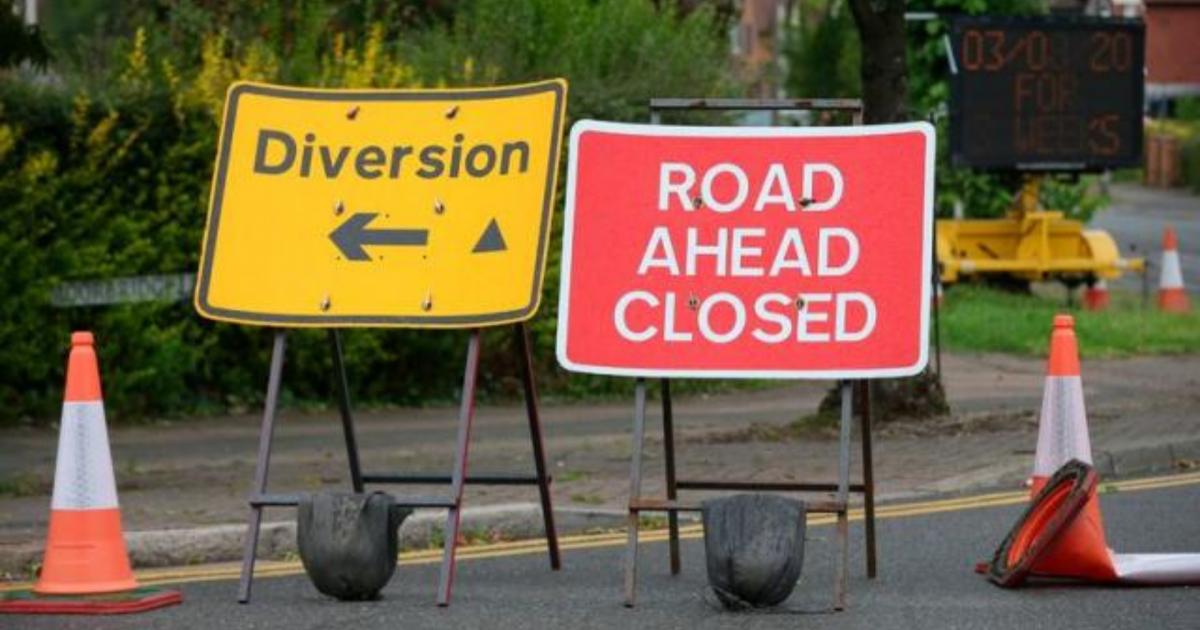 Which roads are set to be closed in Darlington this week