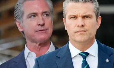 Gavin Newsom and Pete Hegseth getty 1