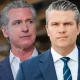 Gavin Newsom and Pete Hegseth getty 1