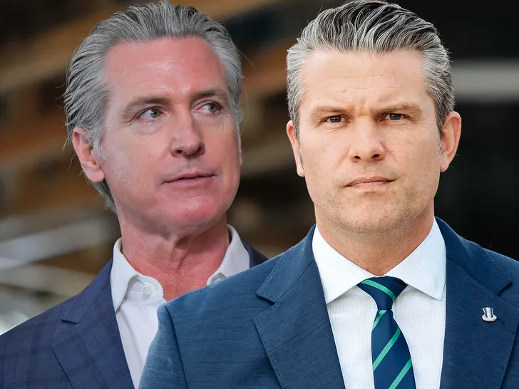 Gavin Newsom and Pete Hegseth getty 1