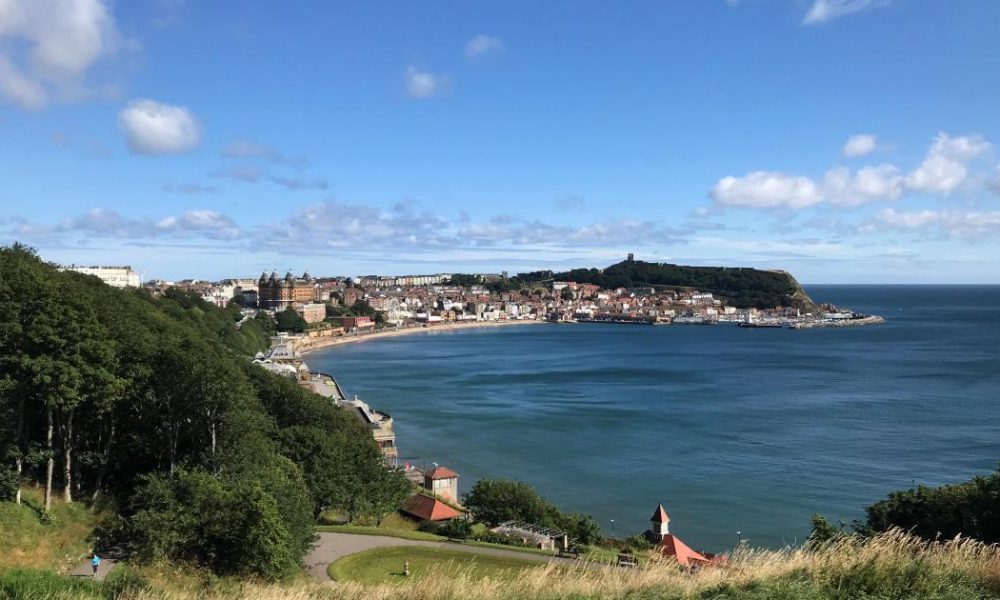 Guttering is removed from Vernon Road in Scarborough
