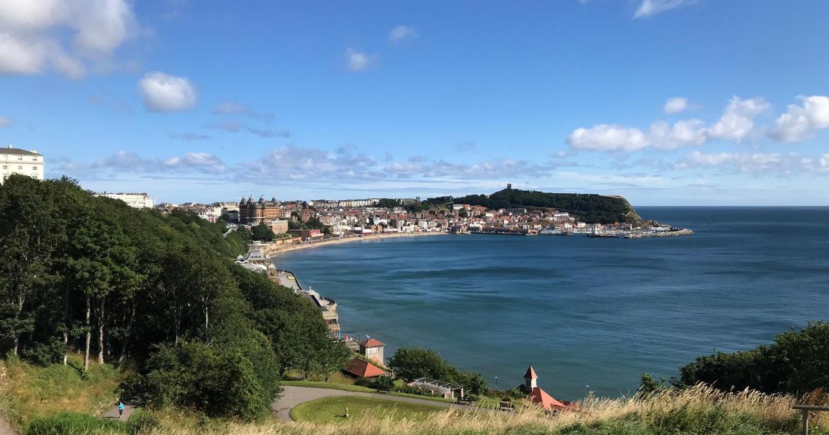 Guttering is removed from Vernon Road in Scarborough