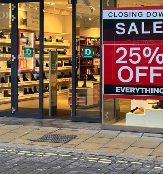 Deichmann shoe shop in Davygate, York, has closed its doors