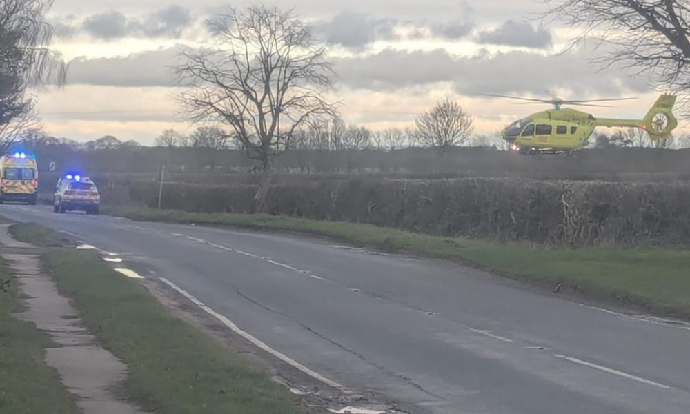 Emergency services called to crash on B1222 in Stillingfleet