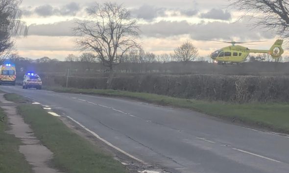 Emergency services called to crash on B1222 in Stillingfleet