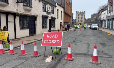 Micklegate in York closes during the day near new Aparthotel