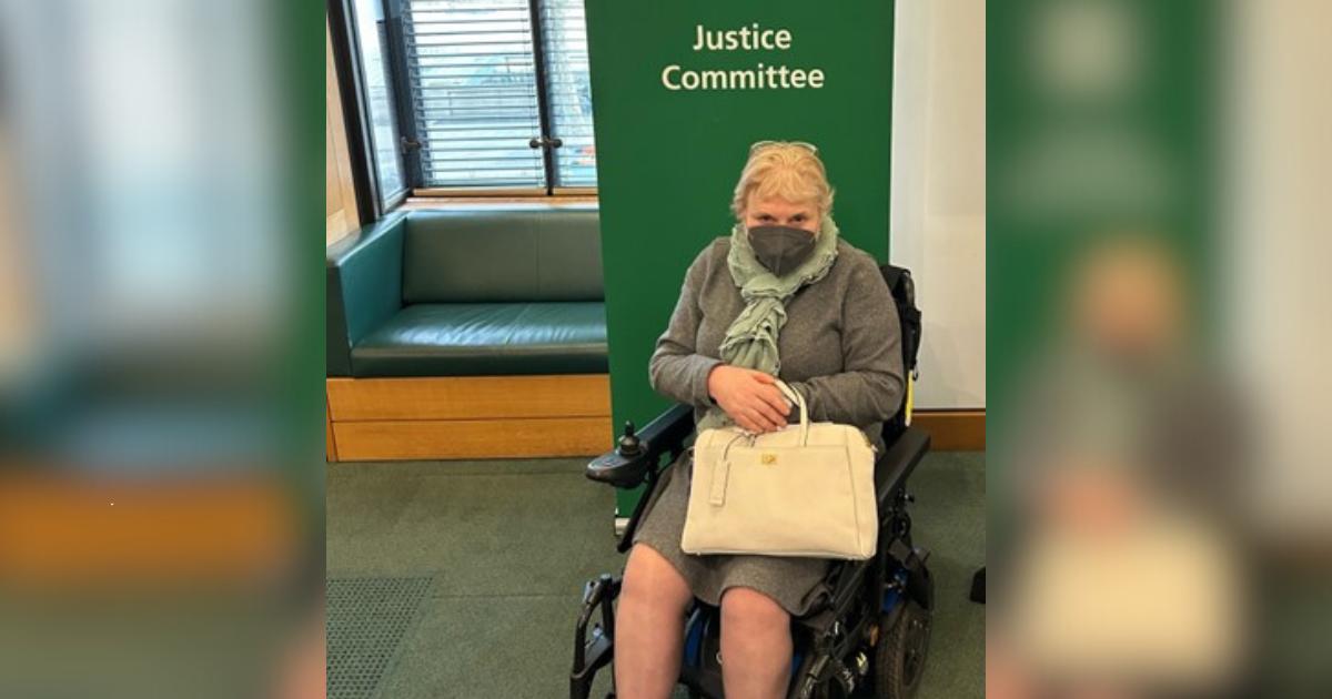 Campaigner Flick Williams gives evidence in Parliament