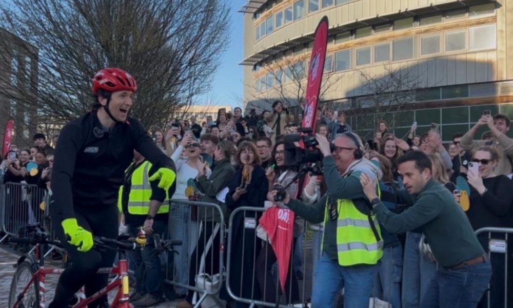 Greg James arrives in York for epic Comic Relief challenge