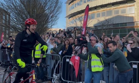 Greg James arrives in York for epic Comic Relief challenge