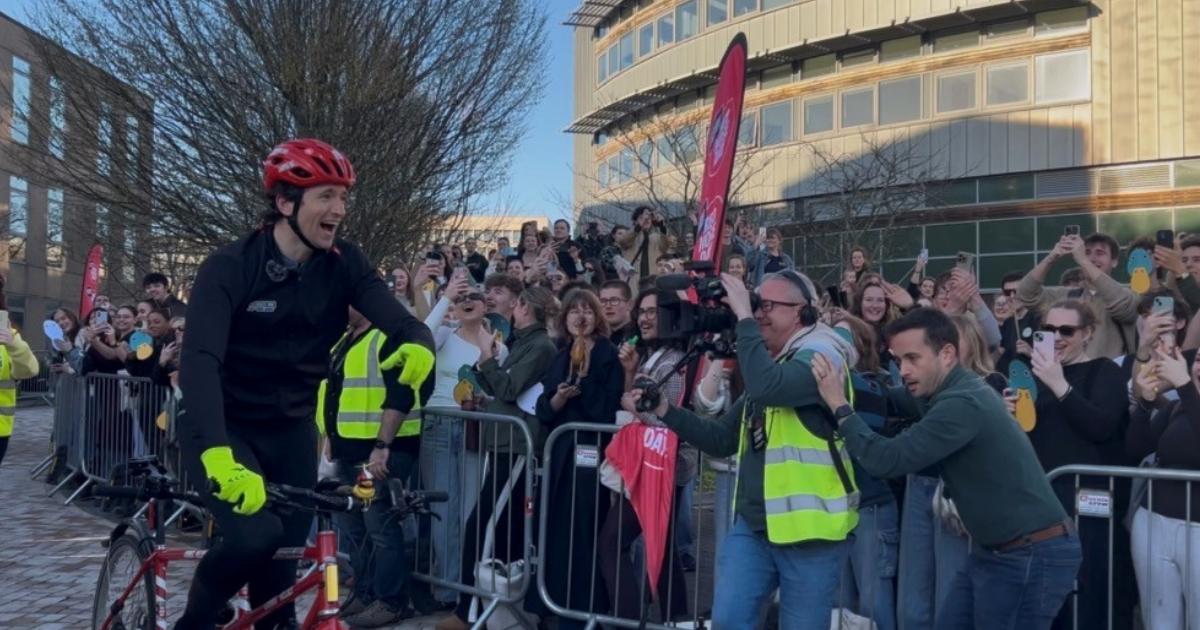 Greg James arrives in York for epic Comic Relief challenge