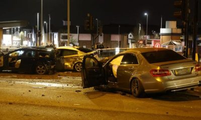 'Three car crash' closes Broadway, near Elk Mill, Oldham