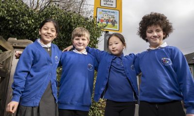 Children help design road safety signs in Durham City