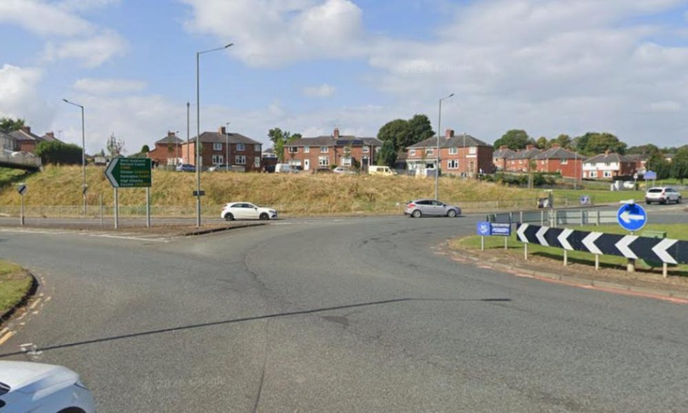 Bishop Auckland A688 roundabout closed after trailer tipped