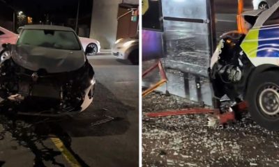 Car and police van crash on Wigan Road in Bolton
