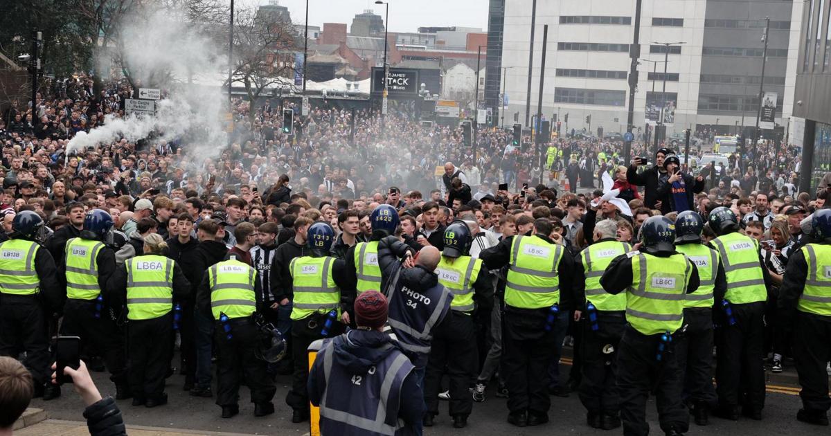 Police arrest one following Tyne-Wear derby in Newcastle