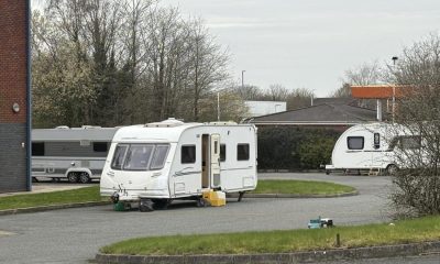 Travellers set up camp off Cricketers Way in Westhoughton