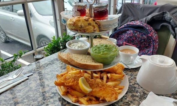 North Yorkshire restaurant with fish and chips afternoon tea