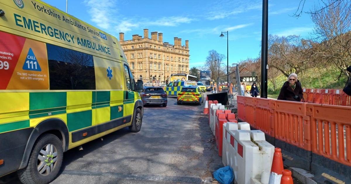 Police incident outside York Station - emergency services on scene