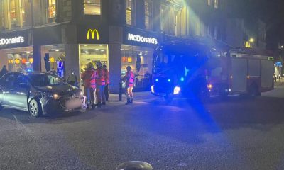 Emergency services attend crash involving a bus and a car