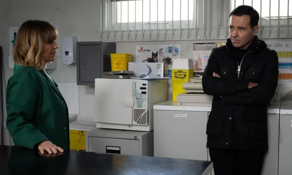 Rhona grateful as pining Graham saves Dylan in Emmerdale - and passion follows? | Soaps