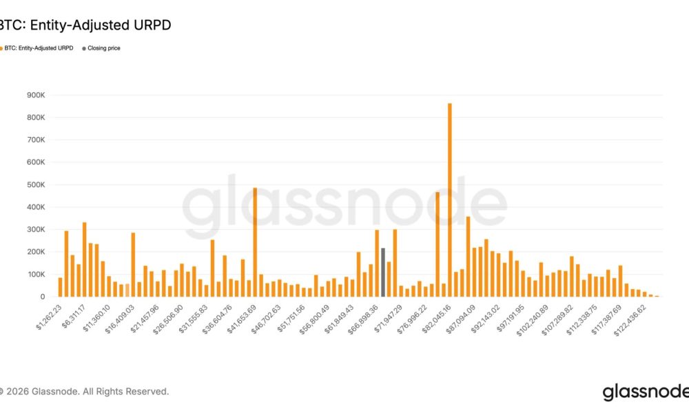 Almost 600,000 BTC snapped up between $60K and $70K in recent correction