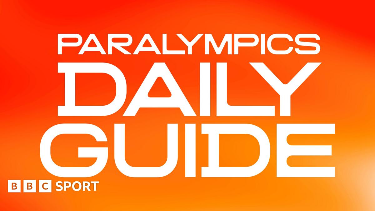 Orange graphic which says Paralympics Daily Guide