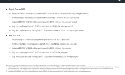 WM Technology Q4 2025 slides: revenue falls, margins compress