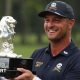 Bryson DeChambeau holds the LIV Golf Singapore trophy